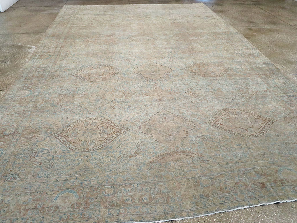 Antique Persian Lavar Kerman Large Carpet, No.31700 - Gsblank