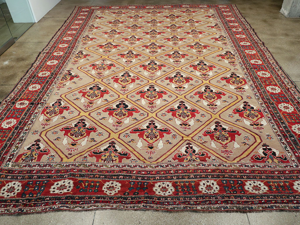 Antique Persian Bakhtiari Oversize Carpet, No.31708 - Gsblank