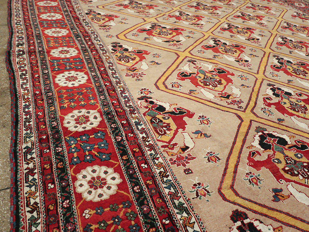 Antique Persian Bakhtiari Oversize Carpet, No.31708 - Gsblank
