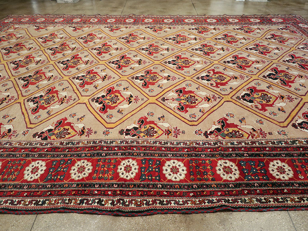 Antique Persian Bakhtiari Oversize Carpet, No.31708 - Gsblank