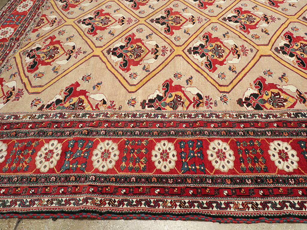 Antique Persian Bakhtiari Oversize Carpet, No.31708 - Gsblank