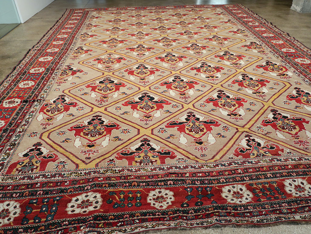 Antique Persian Bakhtiari Oversize Carpet, No.31708 - Gsblank