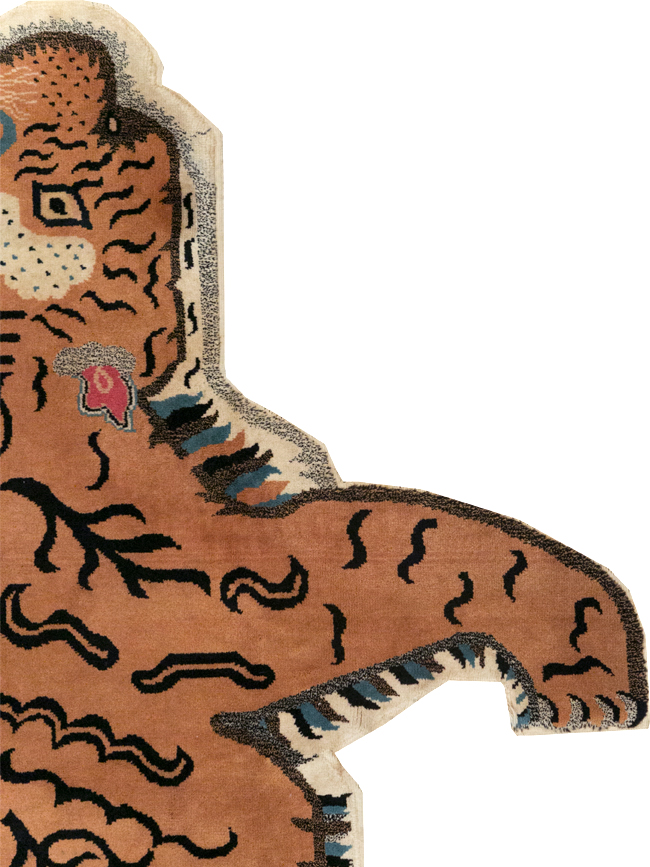 Vintage Pictorial Tibetan Rug, No.31709 - Gsblank