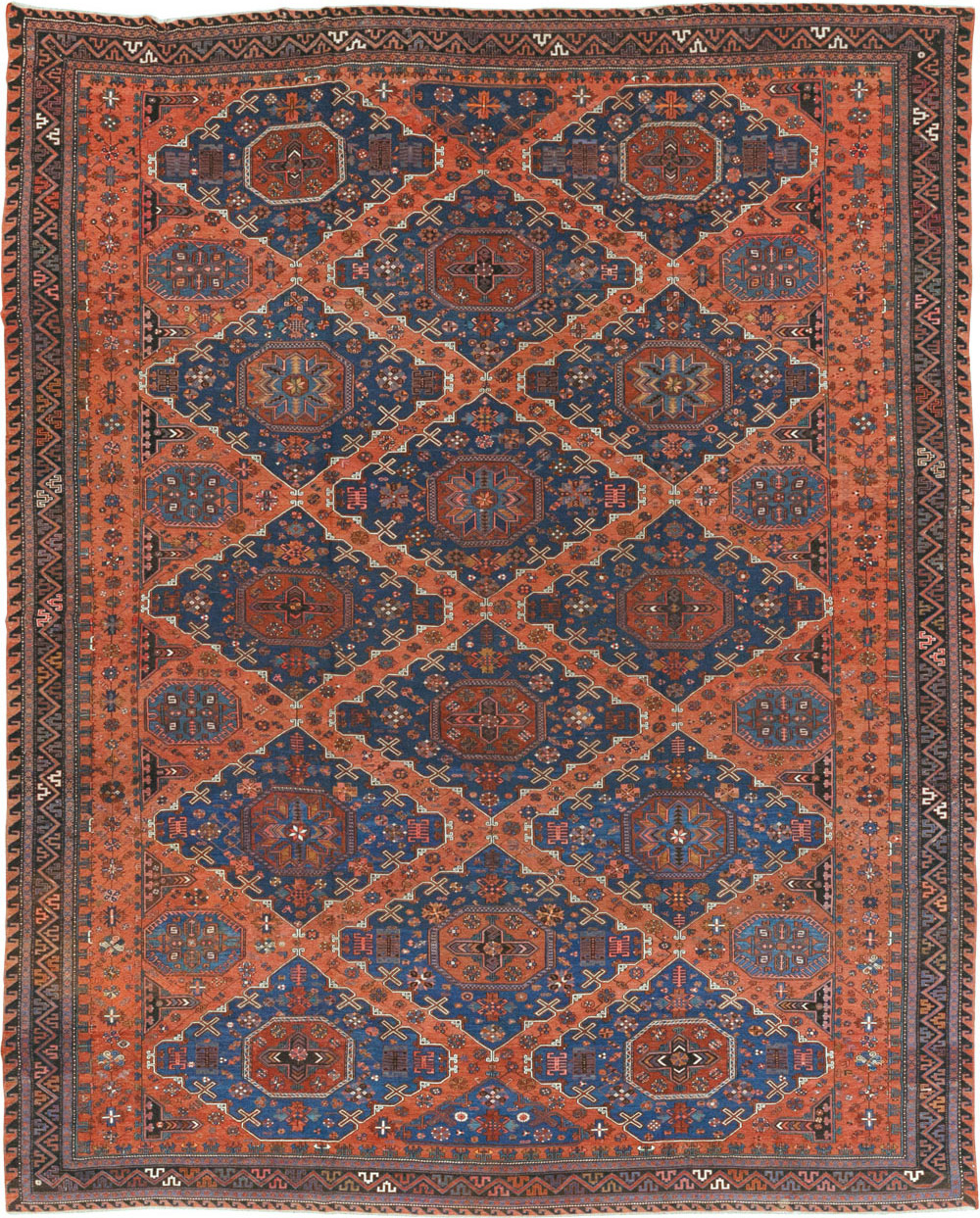 Antique Central Asian Soumak Flatweave Large Carpet, No.31710 - Gsblank