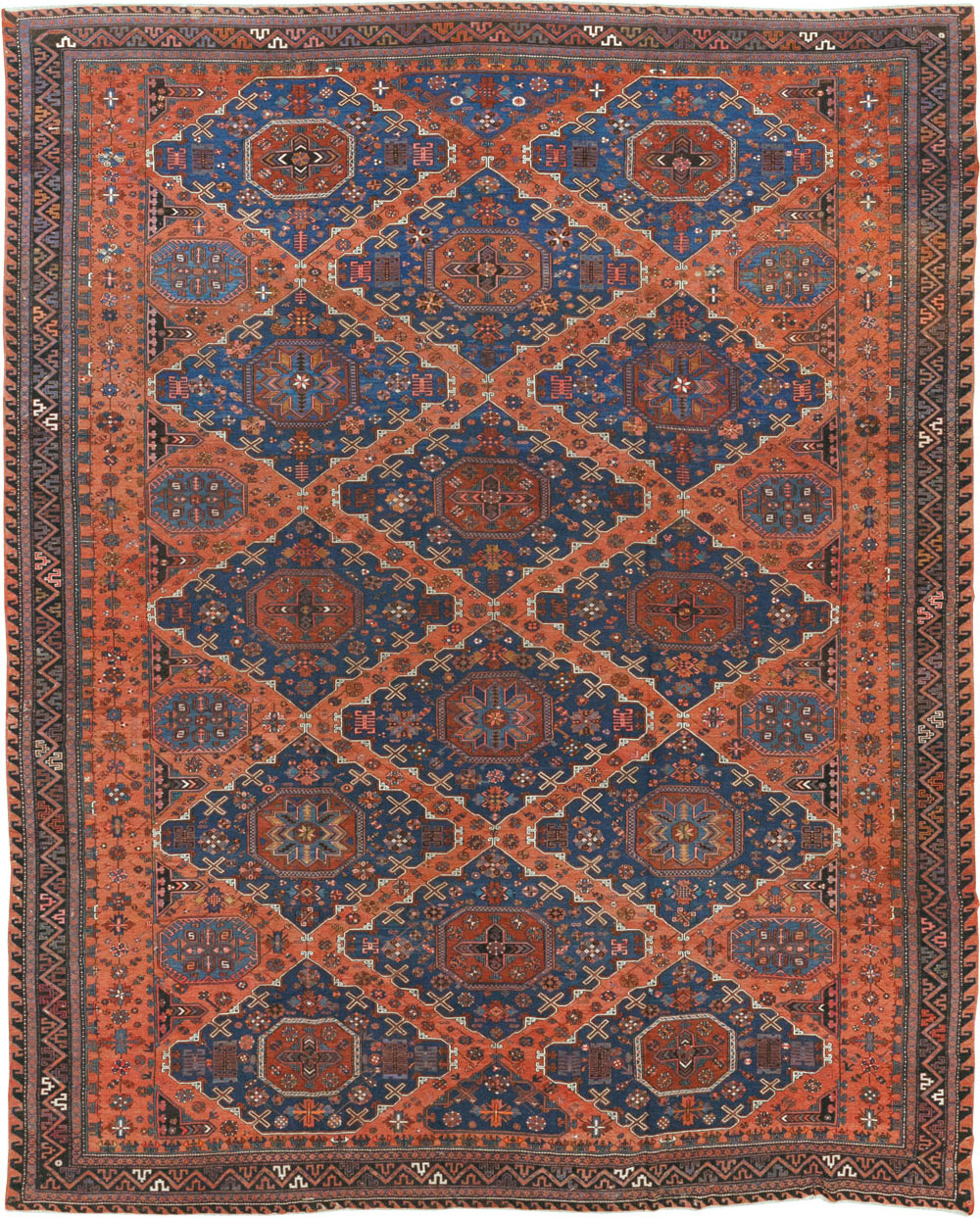 Antique Caucasian Soumak Large Carpet, No.31710 - Gsblank
