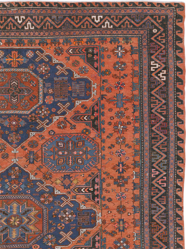 Antique Caucasian Soumak Large Carpet, No.31710 - Gsblank
