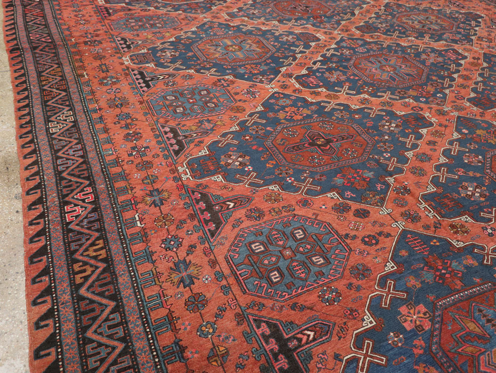 Antique Central Asian Soumak Flatweave Large Carpet, No.31710 - Gsblank