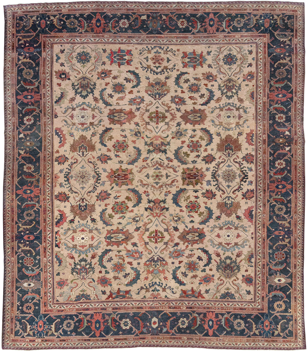 Antique Persian Mahal Room Size Carpet, No.31712 - Gsblank