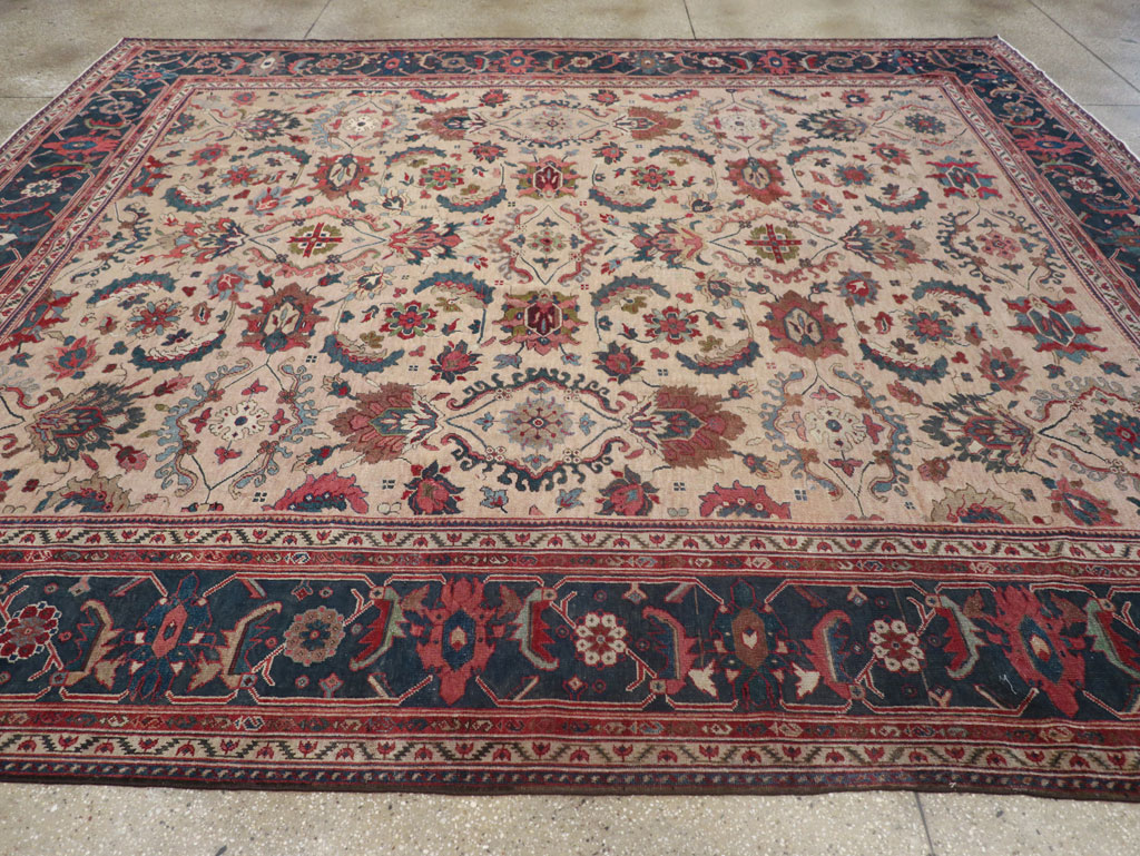 Antique Persian Mahal Room Size Carpet, No.31712 - Gsblank