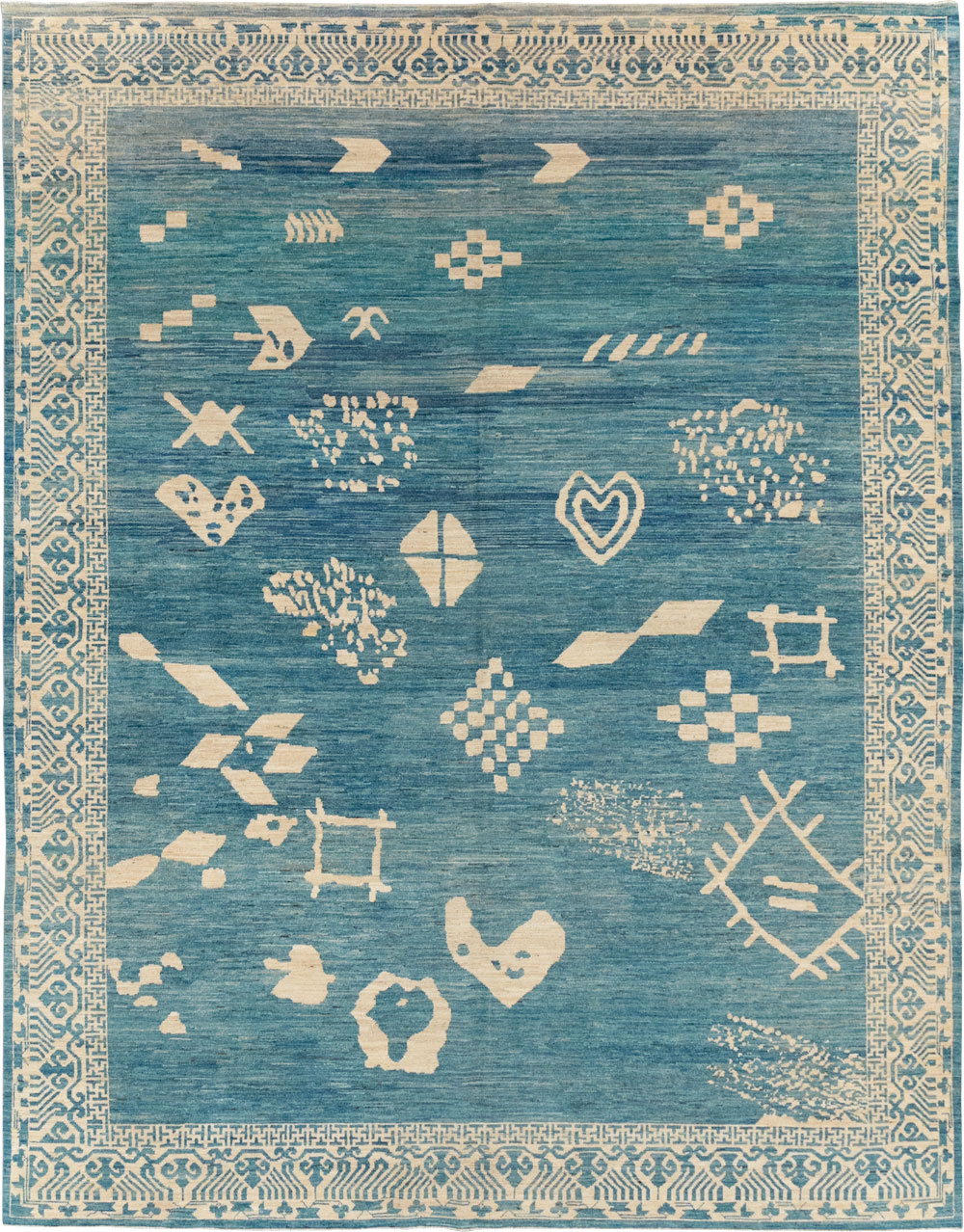 Modern East Turkestan Khotan Room Size Carpet, No.31714 - Gsblank