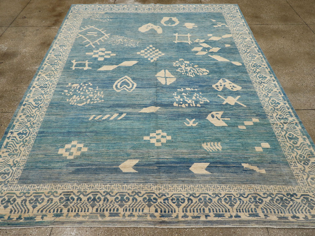 Modern East Turkestan Khotan Room Size Carpet, No.31714 - Gsblank
