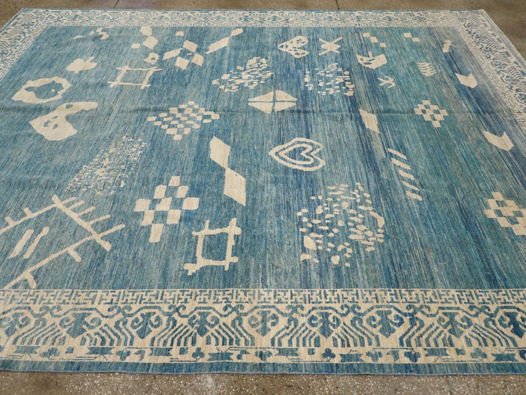 Modern East Turkestan Khotan Room Size Carpet, No.31714 - Gsblank