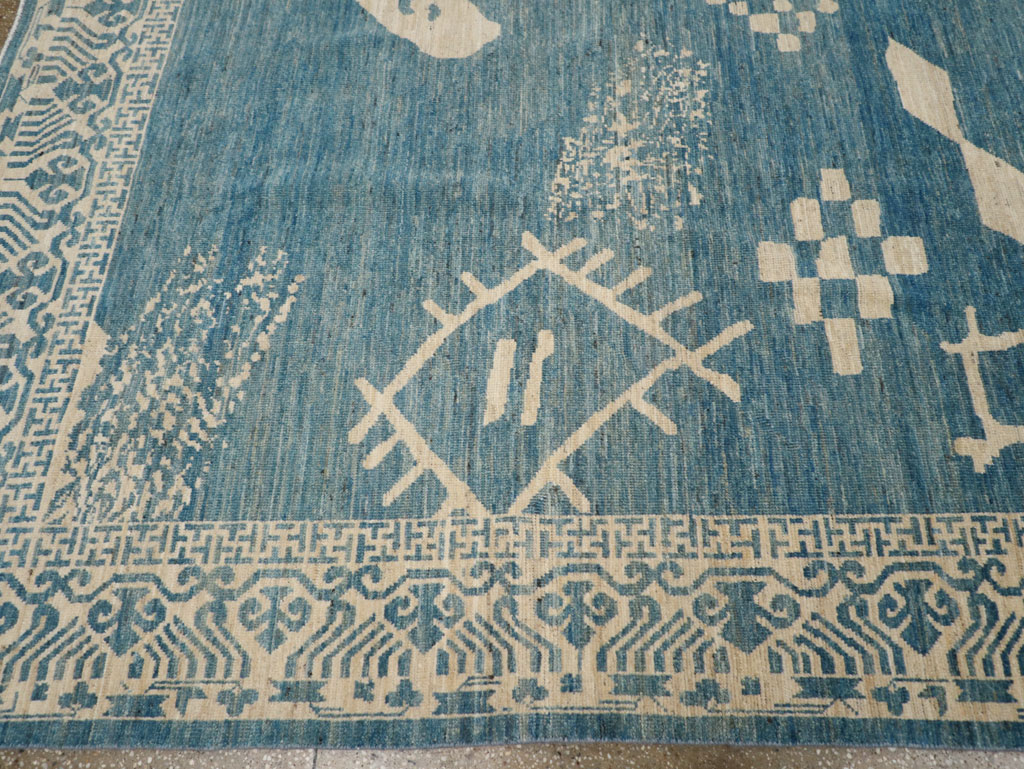 Modern East Turkestan Khotan Room Size Carpet, No.31714 - Gsblank