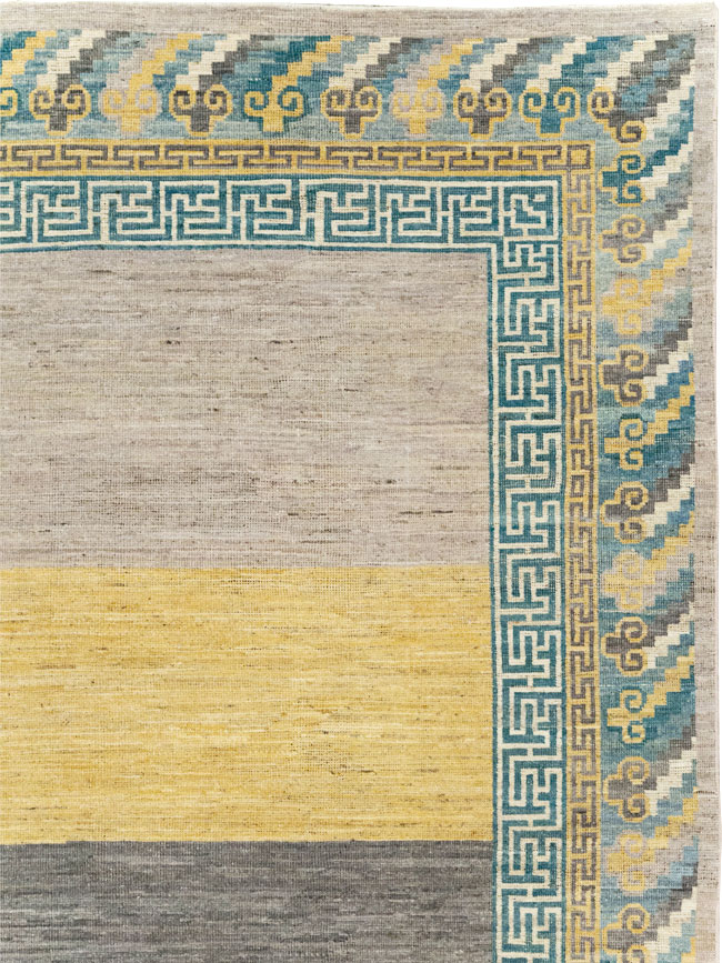 Modern East Turkestan Khotan Room Size Carpet, No.31715 - Gsblank