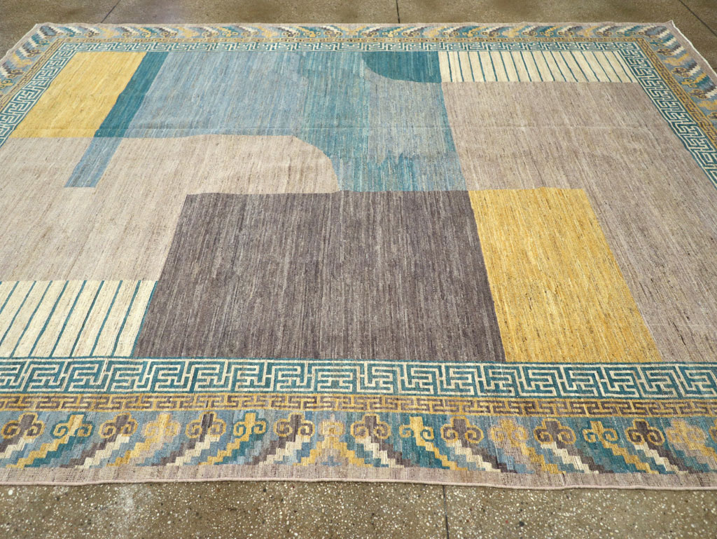 Modern East Turkestan Khotan Room Size Carpet, No.31715 - Gsblank