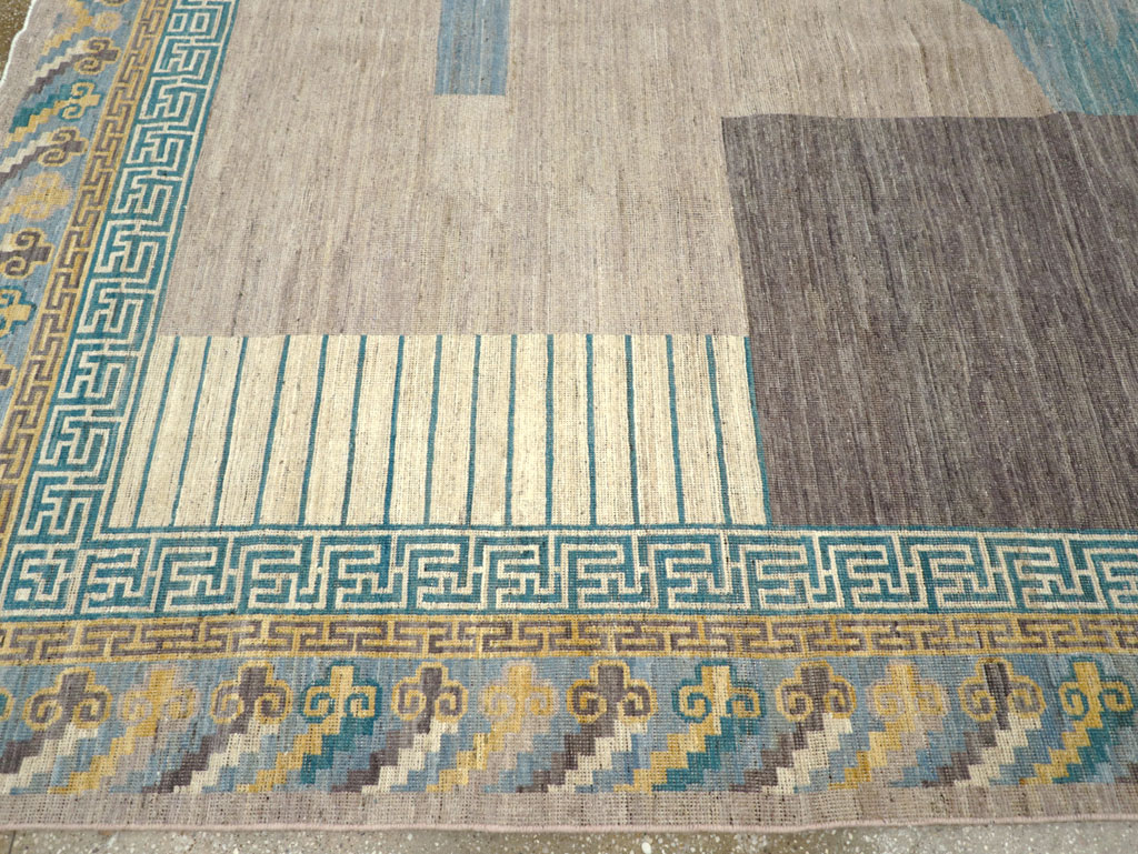 Modern East Turkestan Khotan Room Size Carpet, No.31715 - Gsblank