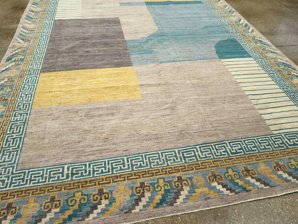 Modern East Turkestan Khotan Room Size Carpet, No.31715 - Gsblank