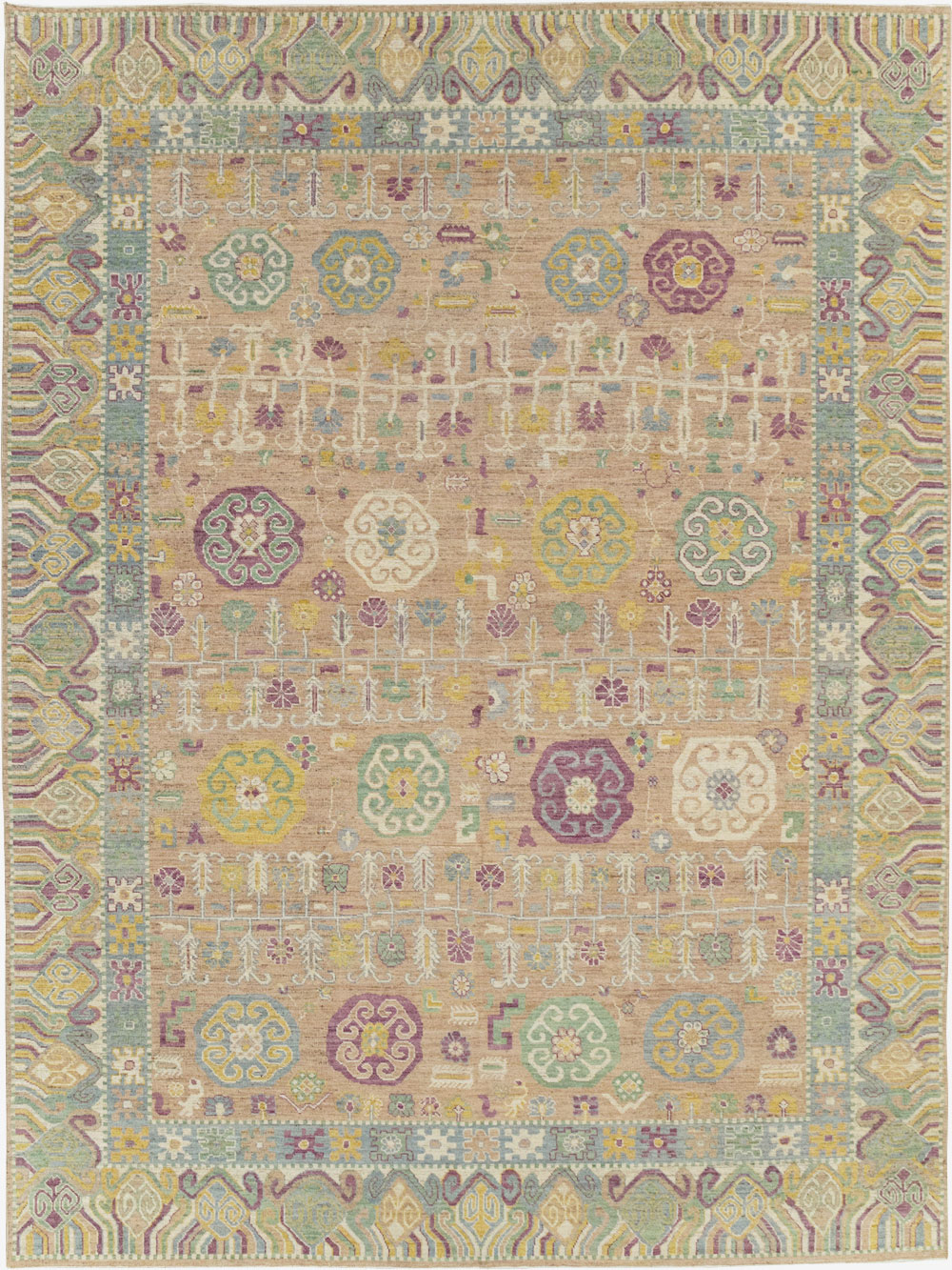 Modern East Turkestan Khotan Room Size Carpet, No.31716 - Gsblank