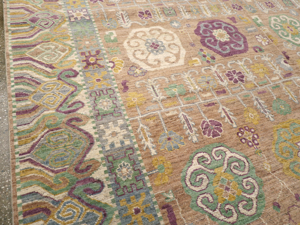 Modern East Turkestan Khotan Room Size Carpet, No.31716 - Gsblank