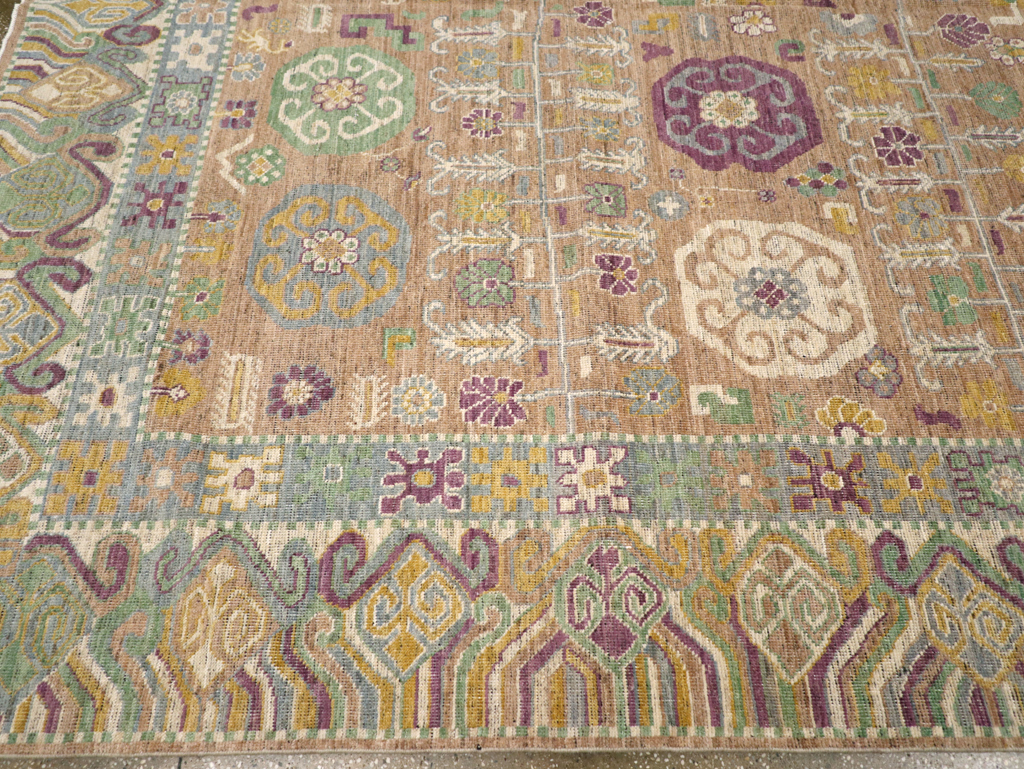 Modern East Turkestan Khotan Room Size Carpet, No.31716 - Gsblank