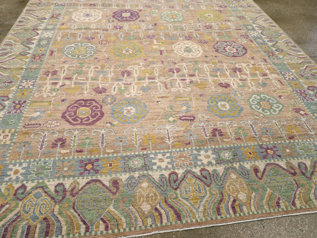 Modern East Turkestan Khotan Room Size Carpet, No.31716 - Gsblank