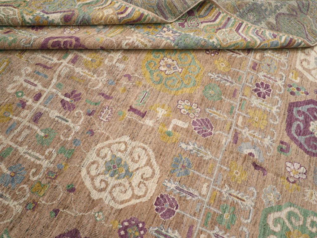 Modern East Turkestan Khotan Room Size Carpet, No.31716 - Gsblank