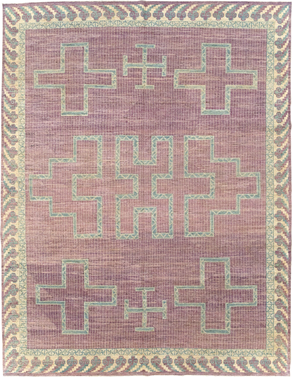 African Tuareg Inspired Modern East Turkestan Khotan Room Size Carpet, No.31720 - Gsblank