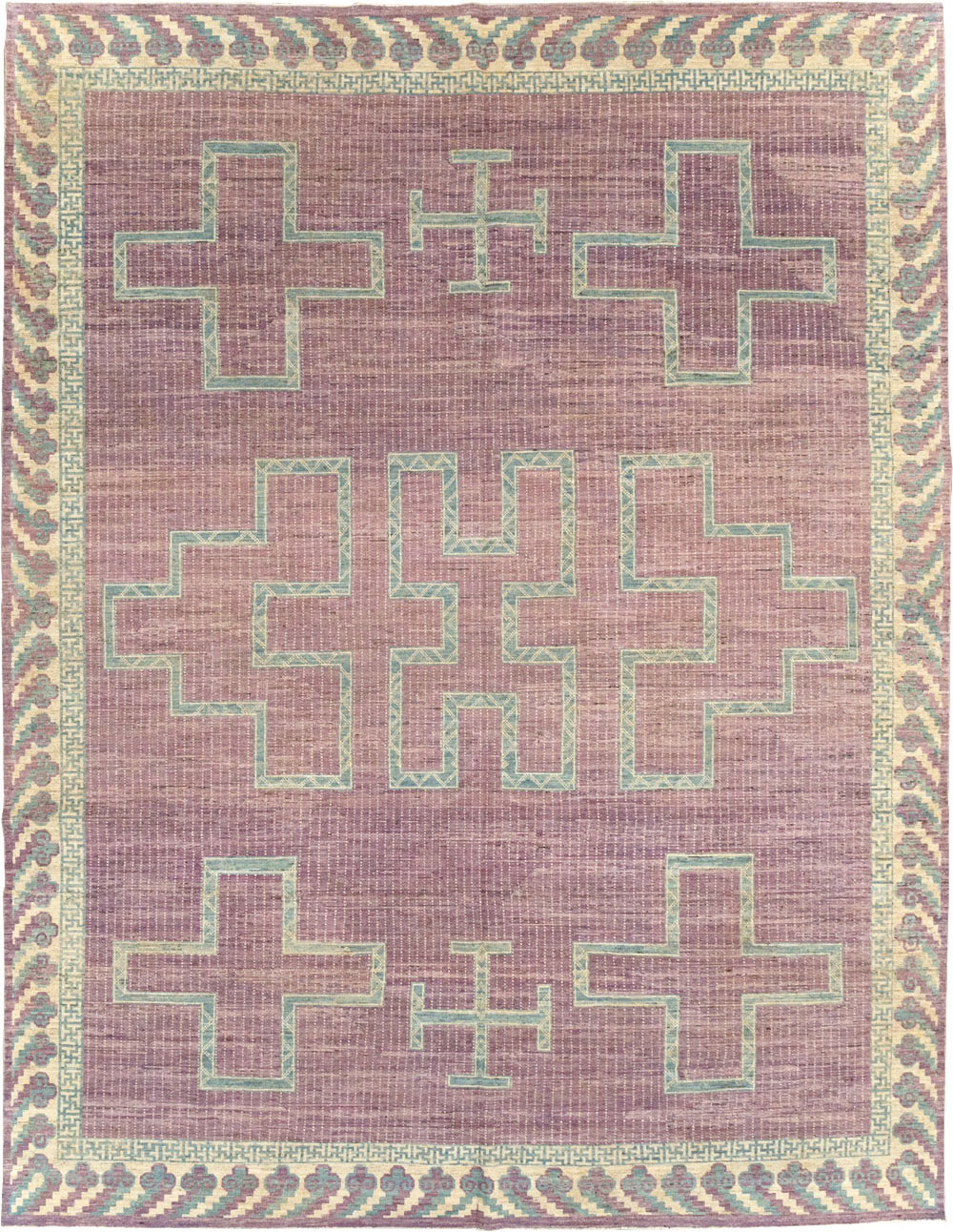 Modern African Tuareg Inspired East Turkestan Khotan Room Size Carpet, No.31720 - Gsblank