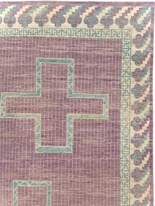 Modern African Tuareg Inspired East Turkestan Khotan Room Size Carpet, No.31720 - Gsblank