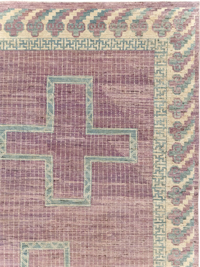 African Tuareg Inspired Modern East Turkestan Khotan Room Size Carpet, No.31720 - Gsblank