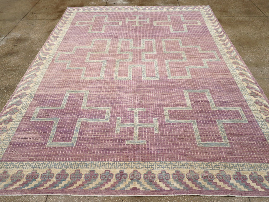 African Tuareg Inspired Modern East Turkestan Khotan Room Size Carpet, No.31720 - Gsblank