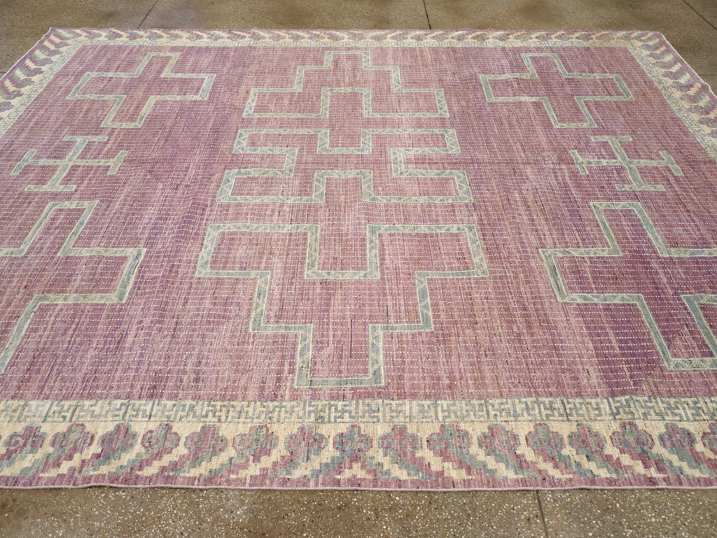 African Tuareg Inspired Modern East Turkestan Khotan Room Size Carpet, No.31720 - Gsblank
