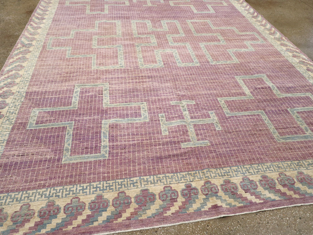 Modern African Tuareg Inspired East Turkestan Khotan Room Size Carpet, No.31720 - Gsblank