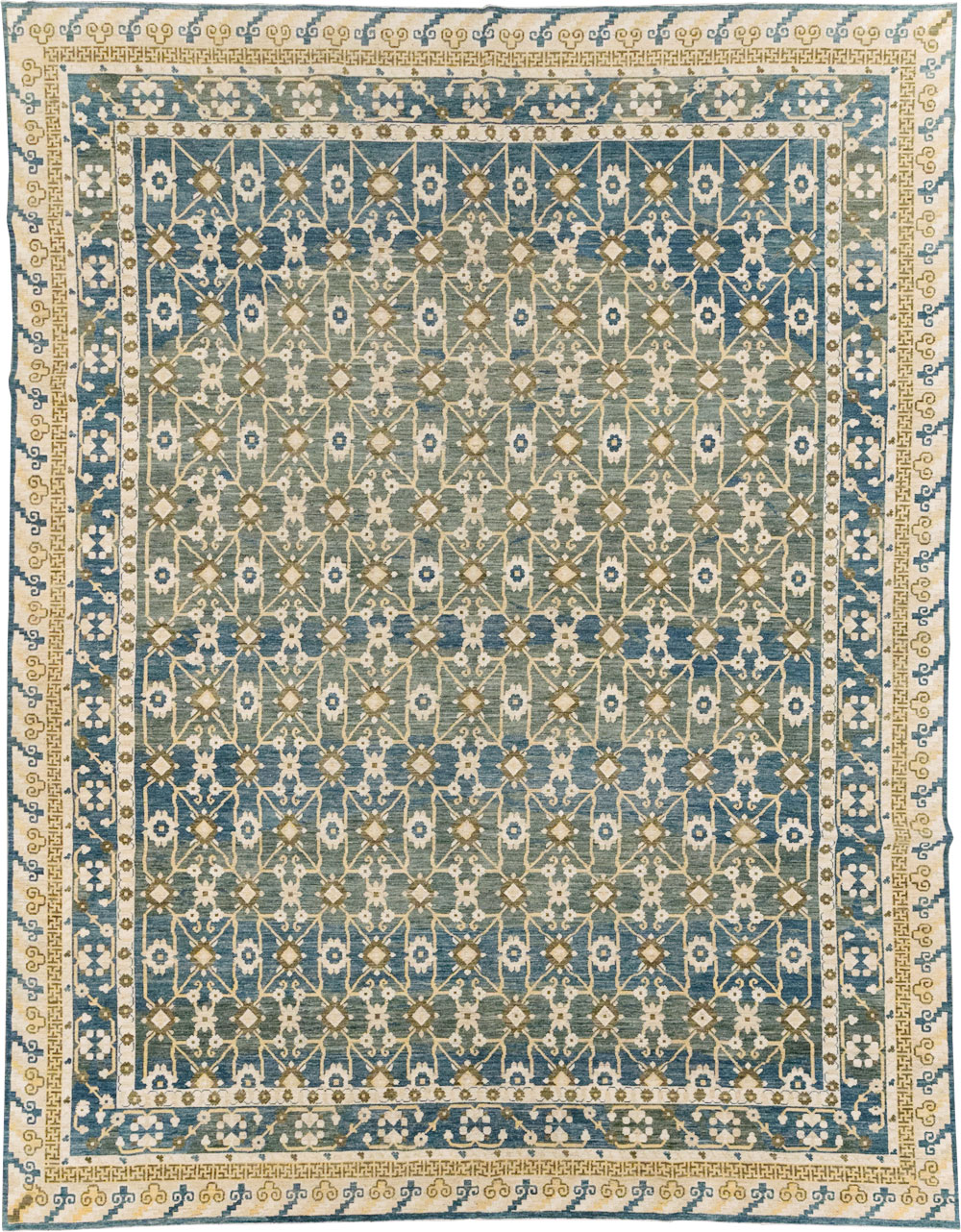 Modern East Turkestan Khotan Large Room Size Carpet, No.31721 - Gsblank