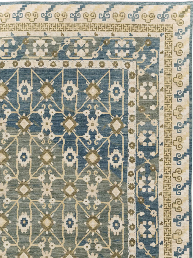Modern East Turkestan Khotan Large Room Size Carpet, No.31721 - Gsblank