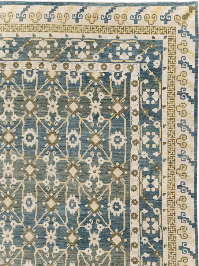 Modern East Turkestan Khotan Large Room Size Carpet, No.31721 - Gsblank