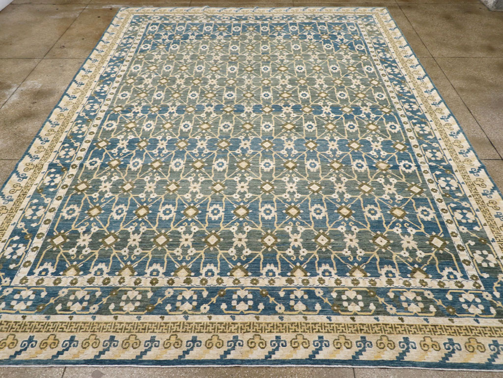 Modern East Turkestan Khotan Large Room Size Carpet, No.31721 - Gsblank