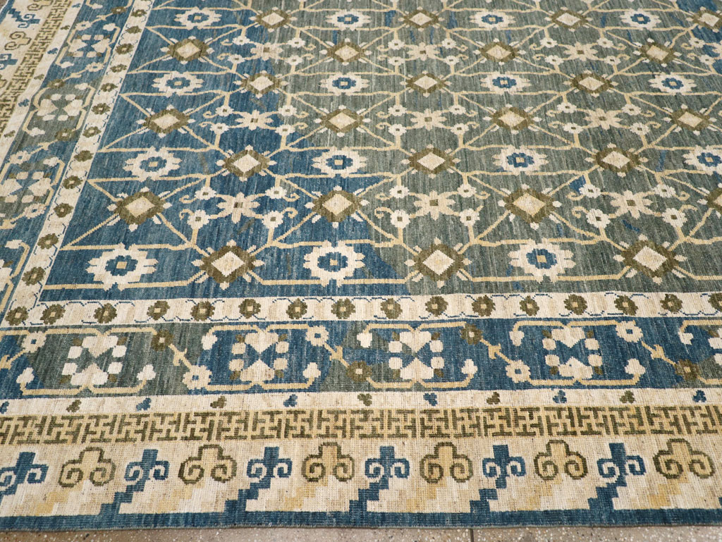 Modern East Turkestan Khotan Large Room Size Carpet, No.31721 - Gsblank