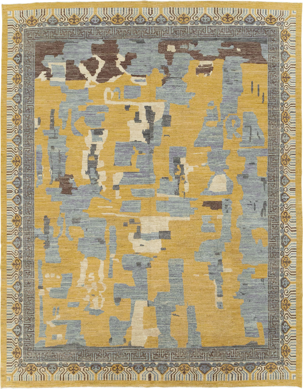 Modern East Turkestan Khotan Room Size Carpet, No.31722 - Gsblank