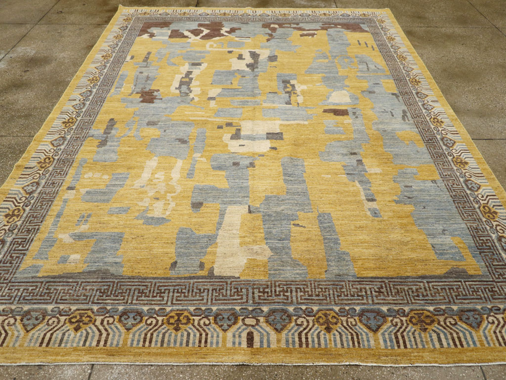 Modern East Turkestan Khotan Room Size Carpet, No.31722 - Gsblank