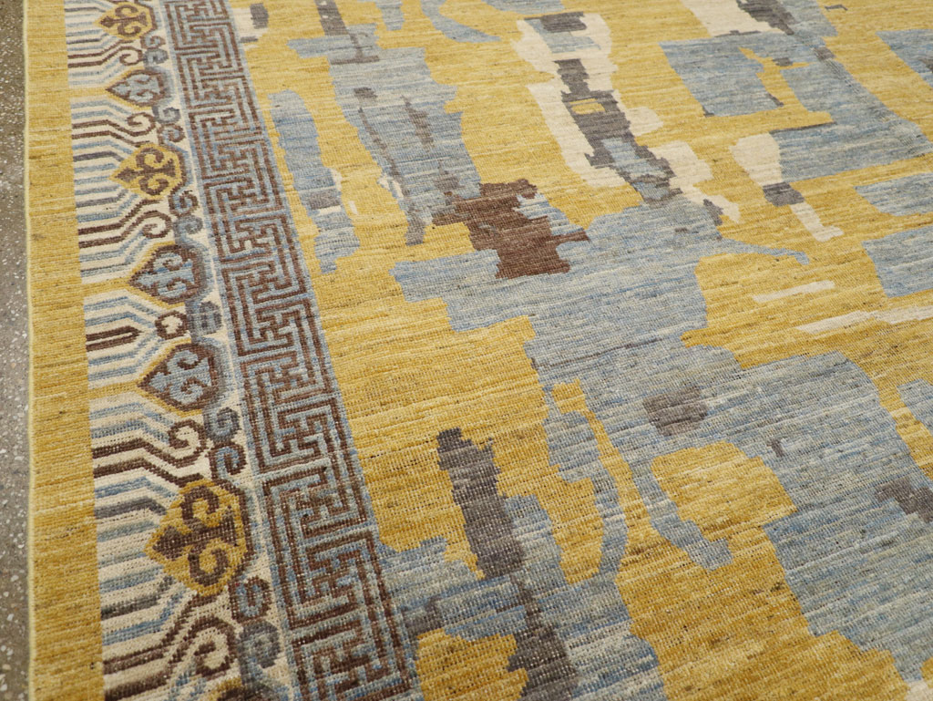 Modern East Turkestan Khotan Room Size Carpet, No.31722 - Gsblank