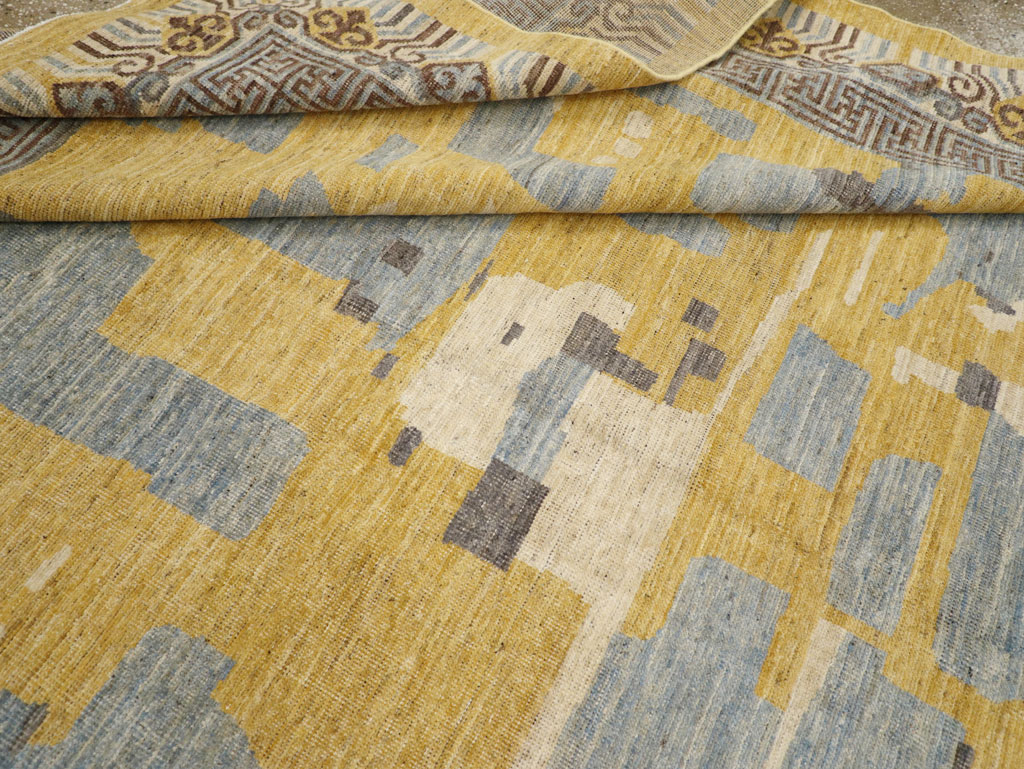 Modern East Turkestan Khotan Room Size Carpet, No.31722 - Gsblank