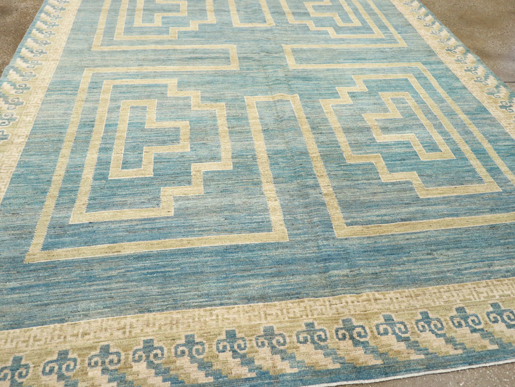 African Tuareg Inspired Modern East Turkestan Khotan Room Size Carpet, No.31723 - Gsblank