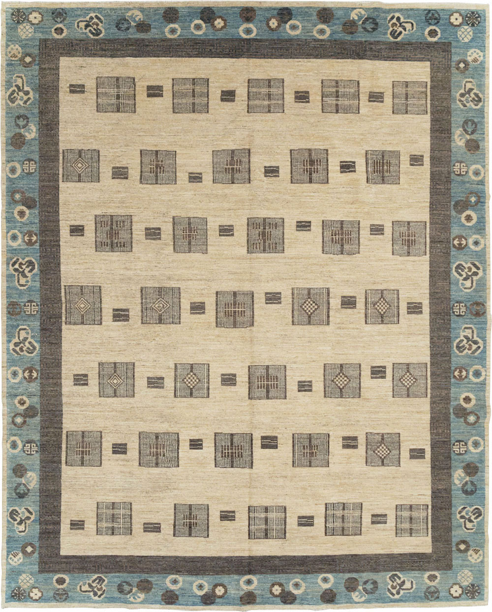 Modern East Turkestan Khotan Room Size Carpet, No.31724 - Gsblank
