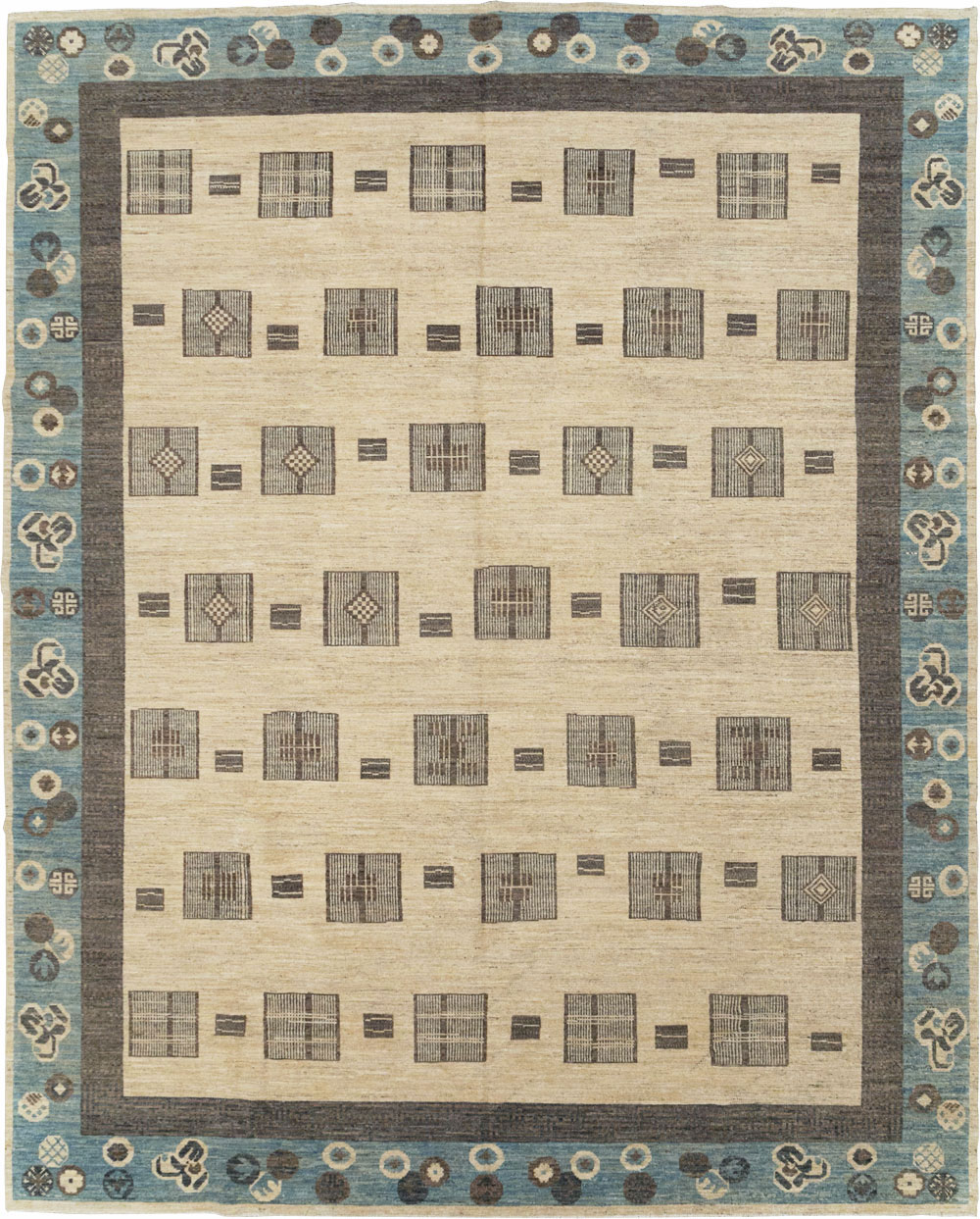 Modern East Turkestan Khotan Room Size Carpet, No.31724 - Gsblank