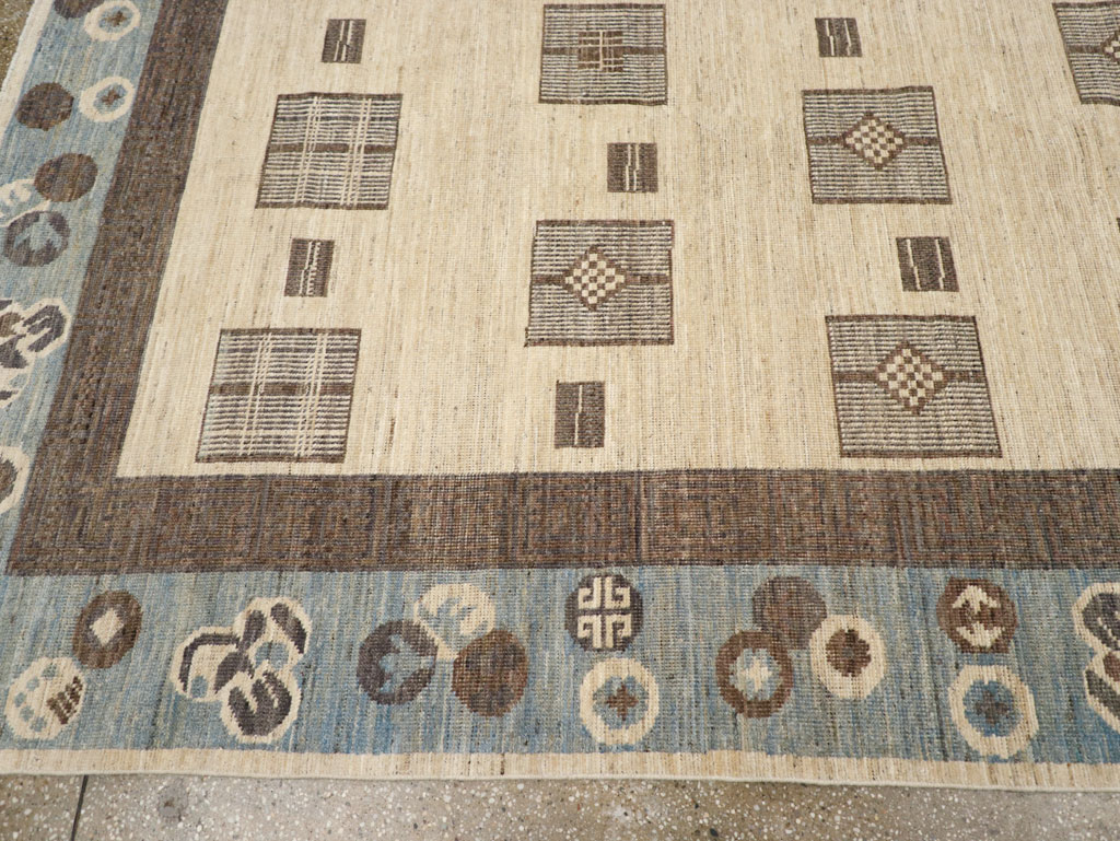 Modern East Turkestan Khotan Room Size Carpet, No.31724 - Gsblank