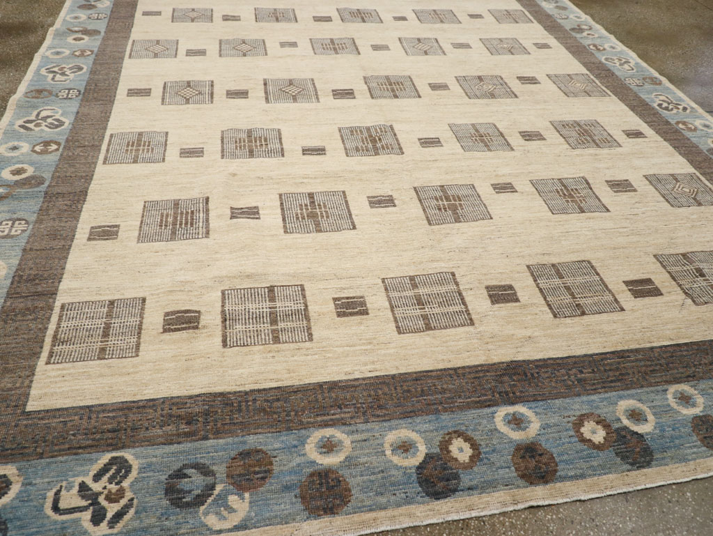 Modern East Turkestan Khotan Room Size Carpet, No.31724 - Gsblank