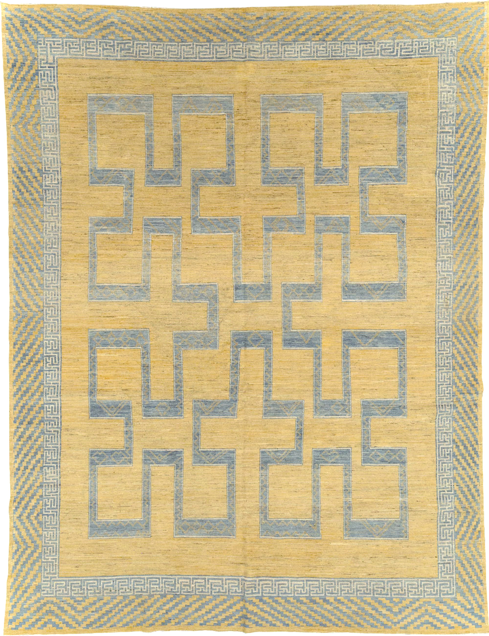 African Tuareg Inspired Modern East Turkestan Khotan Room Size Carpet, No.31726 - Gsblank