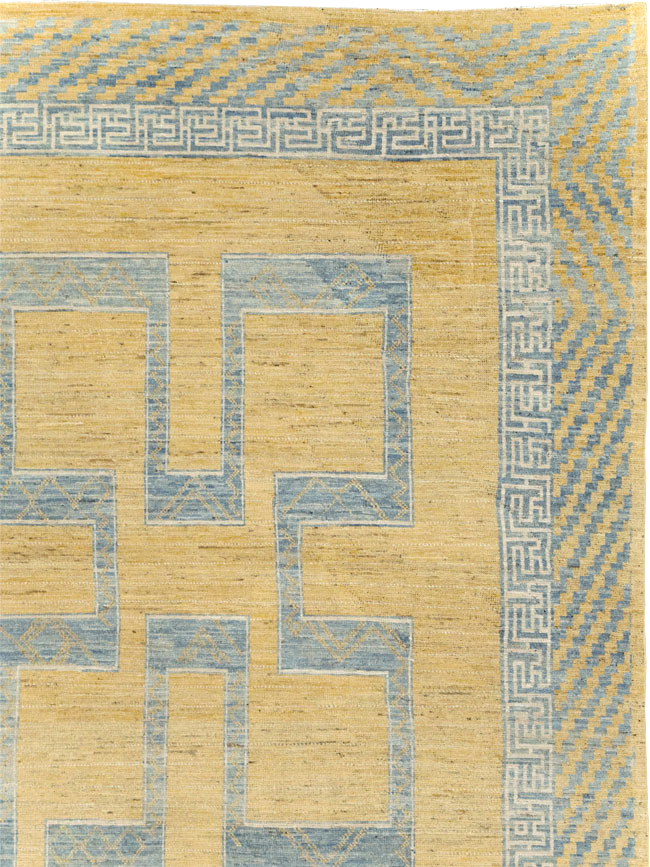 African Tuareg Inspired Modern East Turkestan Khotan Room Size Carpet, No.31726 - Gsblank