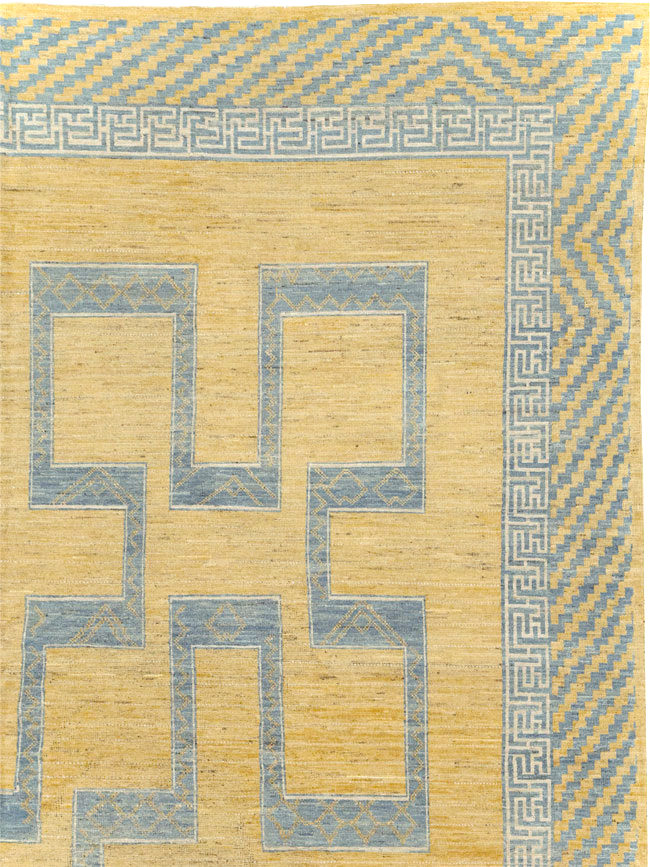 African Tuareg Inspired Modern East Turkestan Khotan Room Size Carpet, No.31726 - Gsblank